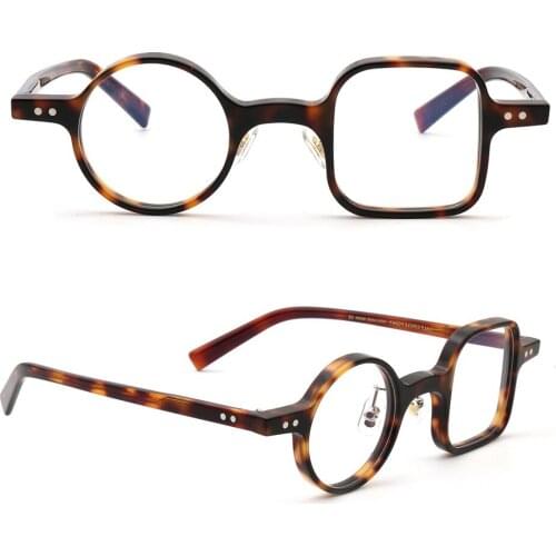 Mismatch 2021 Women Glasses Frame Men Round Square Optical Eyeglass Frame Vintage Tortoise Clear Prescription Spectacles Eyewear