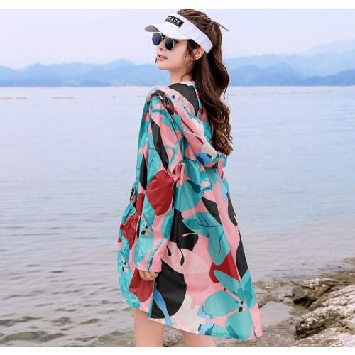 2020 new Sun Protection Clothing female Korean Large Size loose camouflage Trench coats Summer sunscreen shirt for Women V708