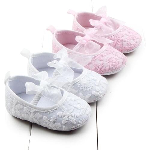 Ins New Fashion Toddler Kid Baby Girl shoes Rose Bowknot Elastic Band princess shoes Newborn Embroidery Walking Shoes SH20010