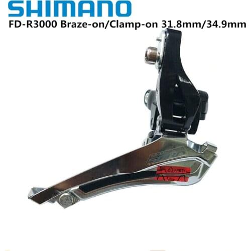SHIMANO SORA FD R3000 Front Derailleur Brazed On 31.8mm 34.9mm 2x9 Speed Road Bike Bicycle Transmission Accessories