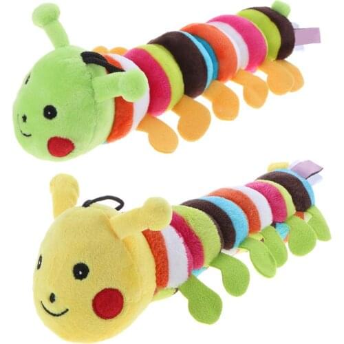 Plush Stuffed Pet Dog Toys Sound Cute Longworm Chew Squeak Toys for Dogs Teeth Cleaning Cats Dog Products Chewing Toy