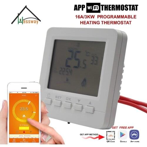 16A IOS Android APP Smart Phone Programmable WIFI Temperature Controller Thermostat Wifi for Infrared Heater System