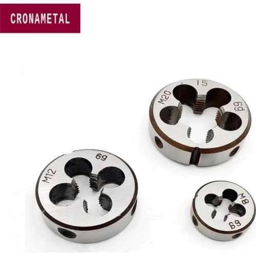 CRONAMETAL HSS Thread Round Dies Right Hand HSS High Speed Steel For Machining Threading Tool M14 M16 M18 M20 M22 M24