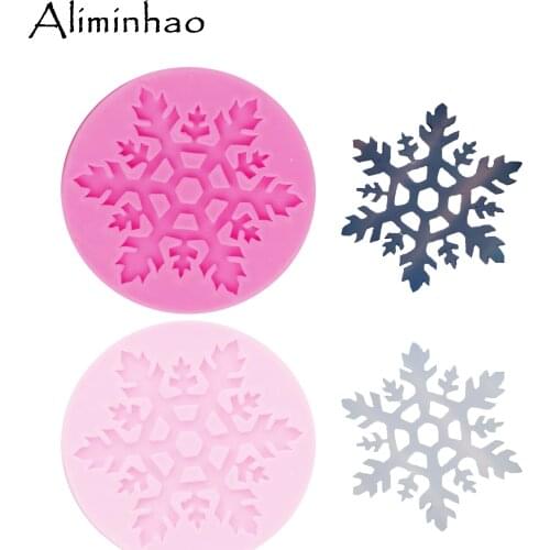 B1304 Christmas snowflake DIY fondant silicone mold for cake decorating tools chocolate gumpaste baking bakeware