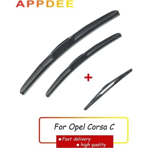 APPDEE Windshield Windscreen Wiper Blades For Opel Corsa C Hatchback 2000 2001 2002 2003 2004 2005 2006 Front Rear Wiper