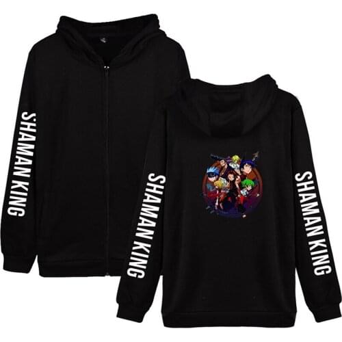 New Fashion Print Shaman King Japanese Cartoon Men Women Zipper Long Sleeve Harajuku Anime Cool Hoodies Jackets Sweatshirts Tops