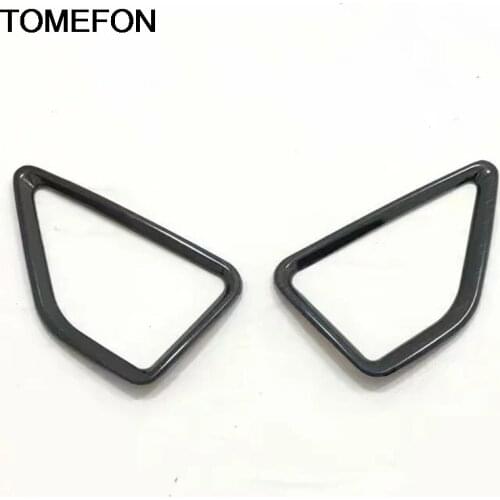 TOMEFON For Skoda Karoq 2017 2018 2019 Front A Pillar Air Outlet Vent Cover Trim Interior Accessories Styling Stainless Steel