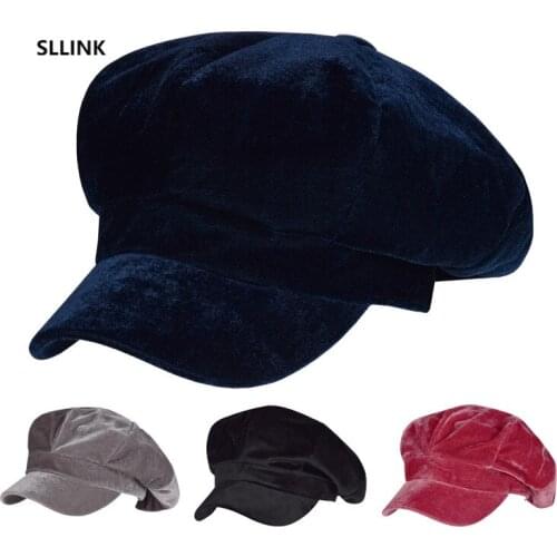 Version trendy versatile British sweet and lovely japanese soft sister octagonal Beret bonnets hat bonnets