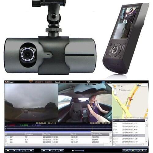 2.7" Dash Cam DVR X3000 GPS Tracker Dvr Recorder Dual Lens View Angle Full HD 1080P 140 Degree GPS G-Sensor Night version