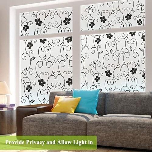 Waterproof Frosted Glass Opaque Window Privacy Film Home Decor Film Bedroom Bathroom Sticker Self Adhesive Film 45x100cm