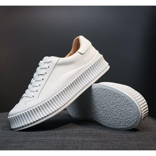 Tilocow Womens Sport Casual Flats for Ladies Leather Soild Shoes Woman Spring/Summer Flat Platform Footwear Sweet Rubber Shoe