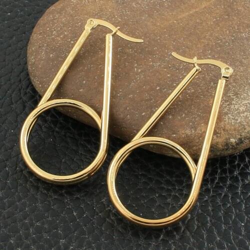 Womens Simple Earring Fashion Stainless Steel Jewelry Earrings For Women Gift Joyas De Acero Inoxidable Para Mujer EGAZABDN