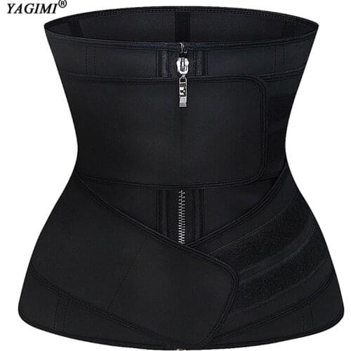 Latex 100% Waist Trainer Women Slimming Sheath Belly Reducing Corset Body Shaper Sweat Belt Shapewear Workout Trimmer Girdles