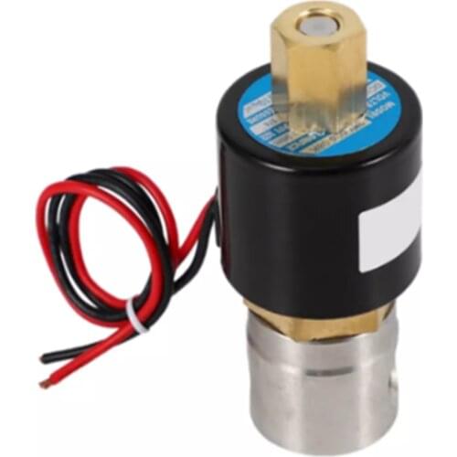 1PC 1/4" DN08 BSP AC220V DC12V DC24V Stainless Steel 304 Normally Open Electric Solenoid Valve N/O