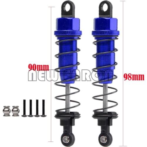 2Pc Aluminum 3mm Shafts Adjustable 68MM to 90MM Oil Shock Absorber Damper For RC Car 1/10 Truck Crawler TRX4 Axial SCX10 TAMIYA