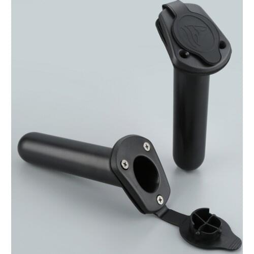 2pcs Fishing Tackle Accessories Tool Fishing Rod Support Tackle With Cap Cover Gasket For Kayak Canoe Boats Marine Nylon