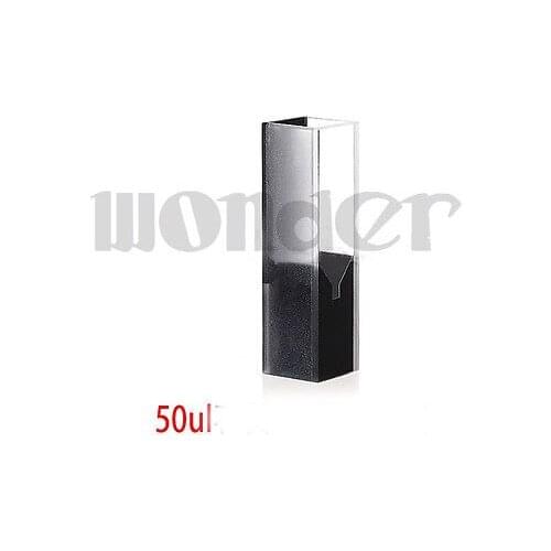 50ul 10mm Path Length Sub-Micro JGS1 Quartz Cell With Black Walls And Lid