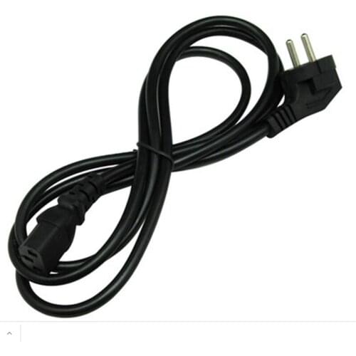 50pcs EU European Power Cord EU Euro Plug 2 Pin Prong IEC C13 Power Supply Lead Cable 1.2m 4ft For AC Adapters