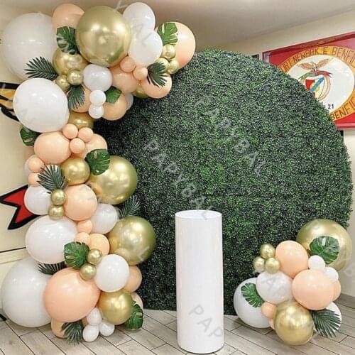 92pcs Wedding Balloons Arch Garland Kit Chrome Gold Balloons For Birthday Backgound Decoration Baby Shower Balloons Supplies