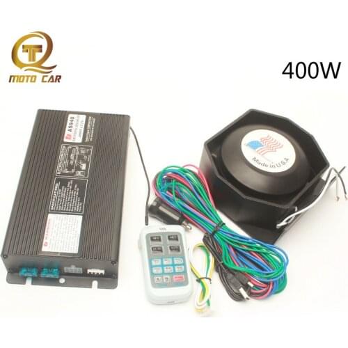 1Set Car Alarm Horn System Police Siren 400W DC 12V Multi-tone 12 Sound Magaphone Special Voice Signals Truck Boat Loudspeaker