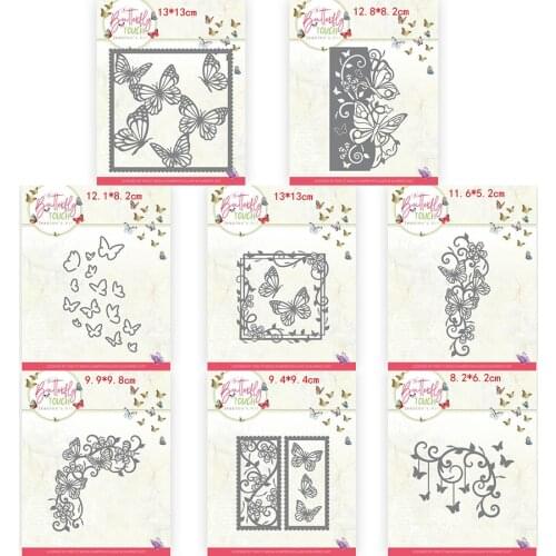 CH 2021 New Arrival Summer butterfly Stitched Metal Cutting Die DIY Scrapbooking Craft Embossing Making Stencil Template