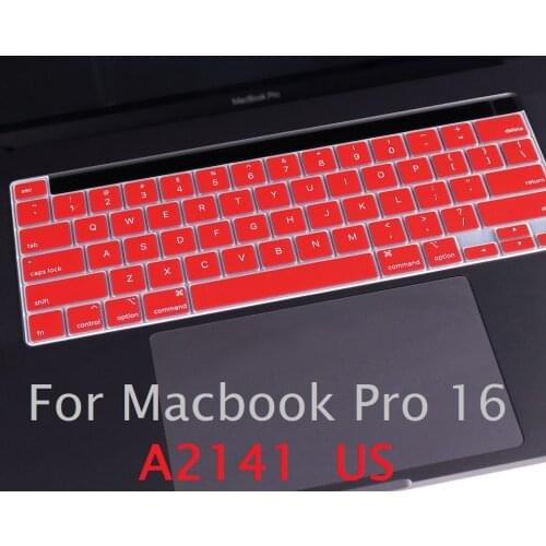 US Layout Skin for Macbook Pro 16 in 2019 A2141 US Keyboard Cover Skin Silicon Waterproof Pro 16 A2141 Keyboard Film Protector