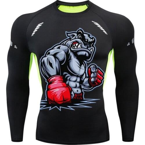 2021New Men Running Sports T Shirts Gyms Fitness Training Slim Compression T-Shirt Male Bodybuilding T-Shirt Tops Clothes