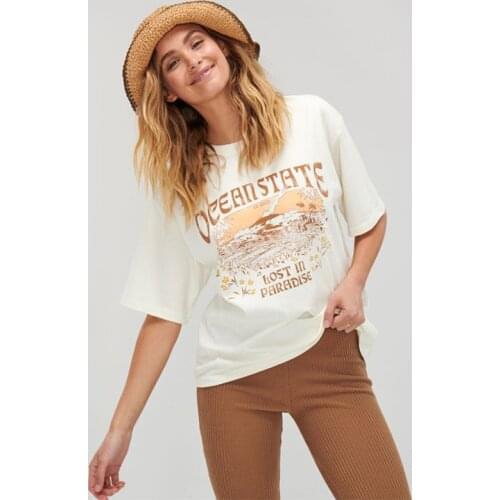 Spring summer women tee cartoon casual black loose short sleeve Tshirt streetwear top ladies