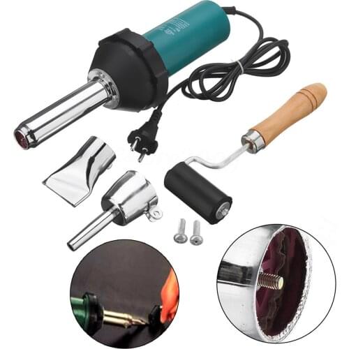 1080W 220V 50Hz Hot Air Gas Torch Plastic Welding Tools + Nozzle + Roller