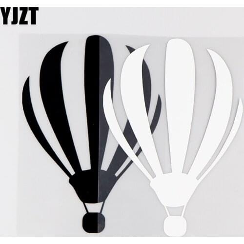 YJZT 11X15.7CM Interesting Car Stickers Hot Air Balloon Creative Decor Vinyl Decals Black / Silver 10A-0070
