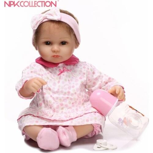 NPK 18inch handmade reborn baby doll silicone vinyl soft real touch Christmas Gifts toys for childs