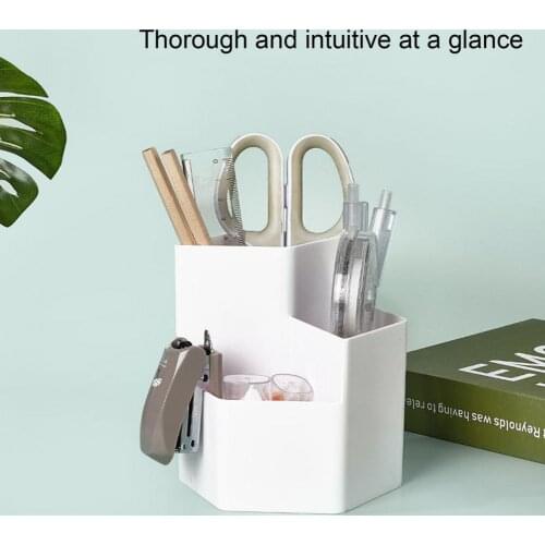 Lightweight Practical Teen School Pen Holder White Pencil Cup Dustproof for Students