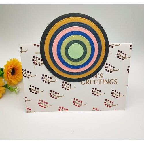 116*116mm Circle cascading frame Metal Cutting Dies for decoration card DIY Scrapbooking stencil Paper Craft Album template Dies