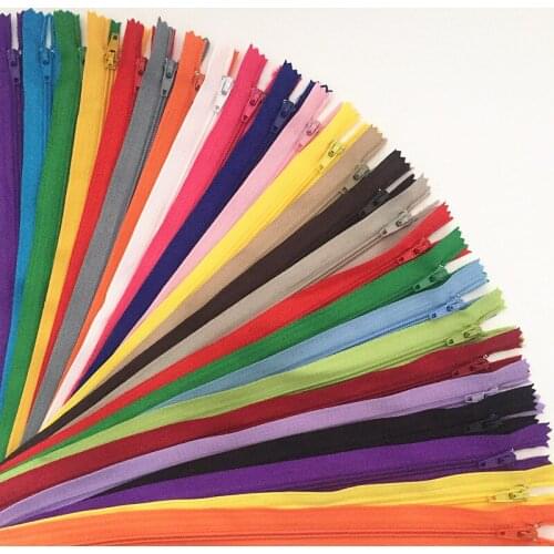 10pcs 25cm (10 Inch) Nylon Coil Zippers Tailor Sewer Craft Crafters & FGDQRS (20 colors)