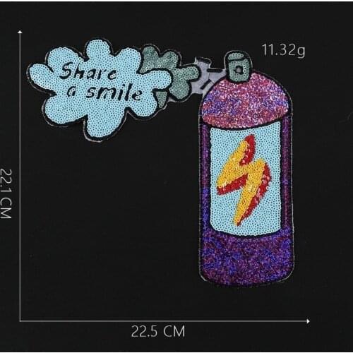 Large Size Sequin Cactus Tree Sewing on Patches Sewing Clothes Embroidered Appliques Cartoon stickers Stripes for Clothes