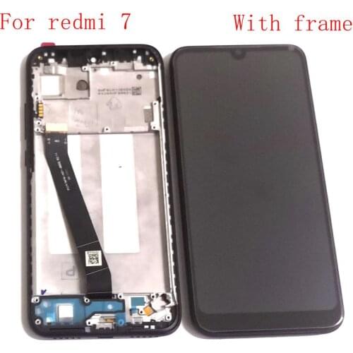 Original For Xiaomi redmi 7 Lcd Screen Display Touch Glass DIgitizer Frame Replacement red mi redmi7 lcd
