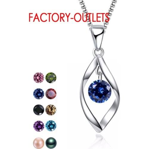 925 Sterling Silver Custom Pendant Necklace For Decoration Fashion Jewelry Pearl Crystal Women Girls Party Engagement