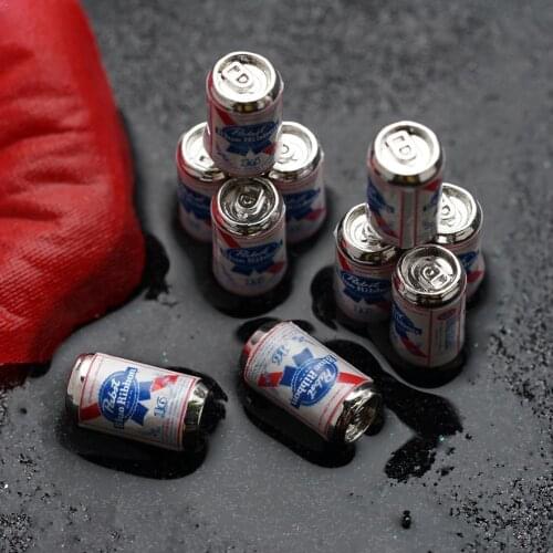 10Pcs/Set Beer Cans 1/12 Dollhouse Miniature Scene Beer Cans Kid Model Toys H3D8