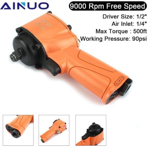 1/2'' Air Pneumatic Wrench High Quality Mini Pneumatic Impact Wrench Spanner Power Tools Auto Spanners 9000 Rpm