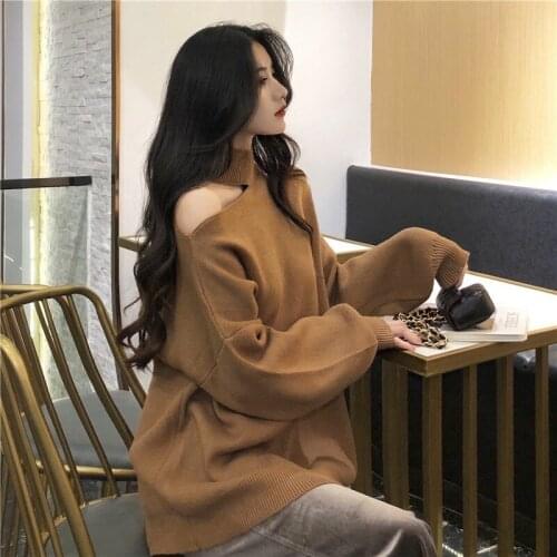 Women Pullover Style Knit Women Pullover Sweater Spring Autumn New Design Solid Printed Soft Loose Tops Lady Long Sleeve Sweater