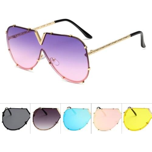 Luxury Oval Sunglasses Women Men 2018 Ladies Eye Glasses Retro Female Shades Oculos Goggles V8A