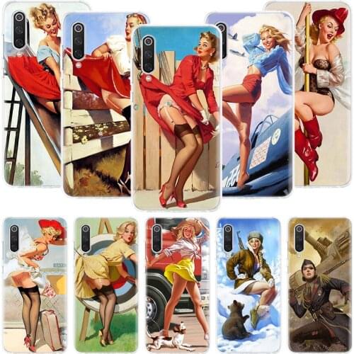 Sexy Pin Up Girl Women Coser Phone Case For Xiaomi Redmi Note 10 9 8 Pro 9S 8 8T 7 6 5 6A 7A 8A 9A 9C 4X S2 K20 K30 Art Cover Co