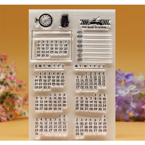 Silicone Clear Stamps for Scrapbooking Calendar DIY Paper Album Cards Making Embossing Craft Spplies Rubber Stamping Wax Seal