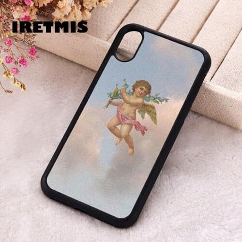 Iretmis 5 5S SE 2020 phone cover cases for iphone 6 6S 7 8 Plus X Xs Max XR 11 12 MINI Pro Soft Silicone aesthetic cupid angel