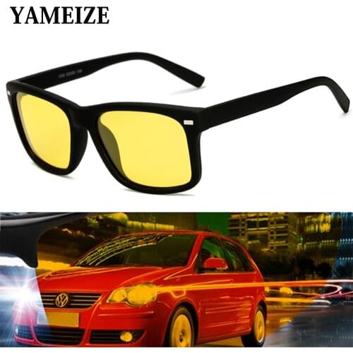 YAMEIZE Night Vision Anti-glare Goggles Men Women Polarized Driving Sunglasses Unisex Car Drivers Safety Sun Glasses