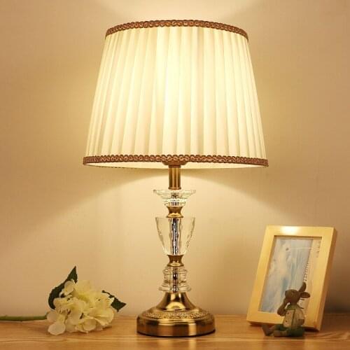 Modern LED Table Lamp Bedside Lamps for Bedroom Living Room Home Decoration Night Light Indoor Crystal Stainless Steel