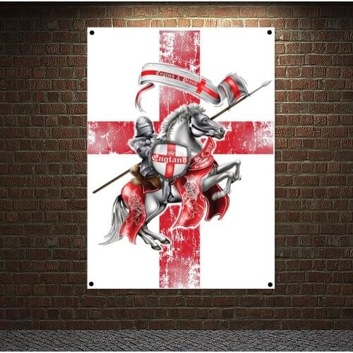 Medieval Warrior Legion Armor Banner Wall Chart Masonic Knight Templar Flag Brass Grommets Custom Polyester Printed Painting R5