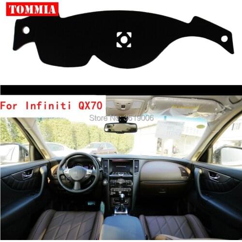 TOMMIA Interior Dashboard Cover Light Avoid Pad Photophobism Mat Sticker For Infiniti QX70