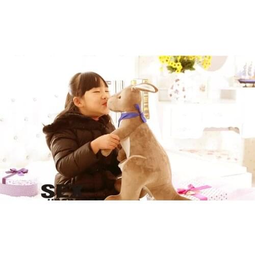 High quality soft plush toy cute kangaroo 50cm toy kangaroo Christmas birthday gift ,d1134