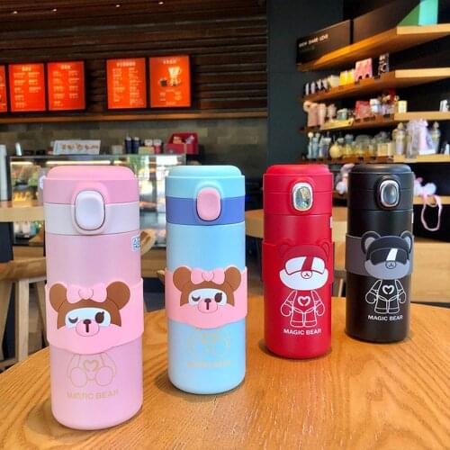 Womens portable creative personality trend magic bear cup Korean version of ins simple TT2363